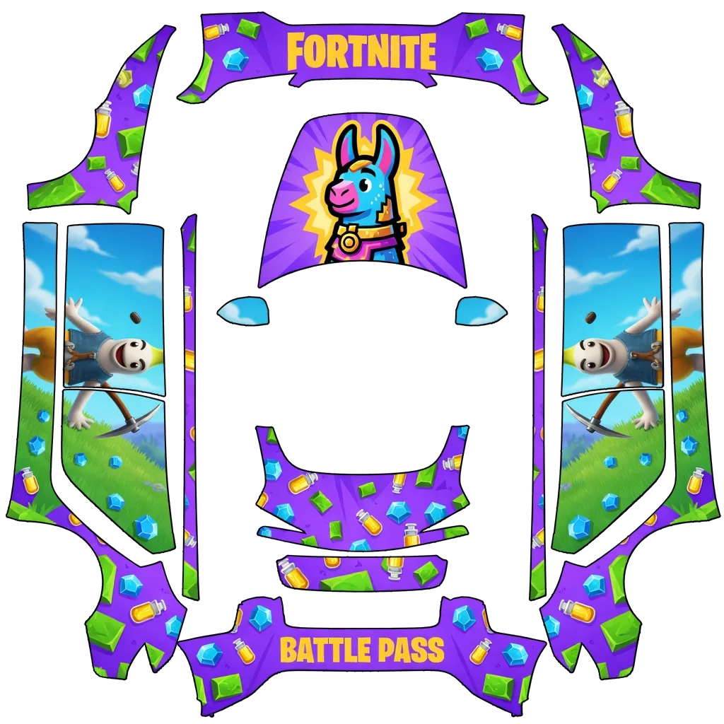 Fortnite dunnky – wrap template