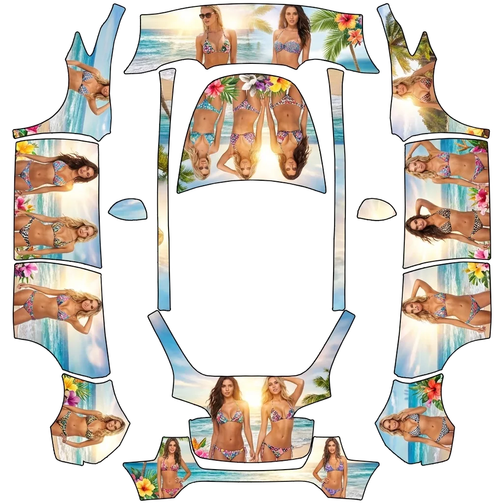 sexy girls bikini. – wrap template